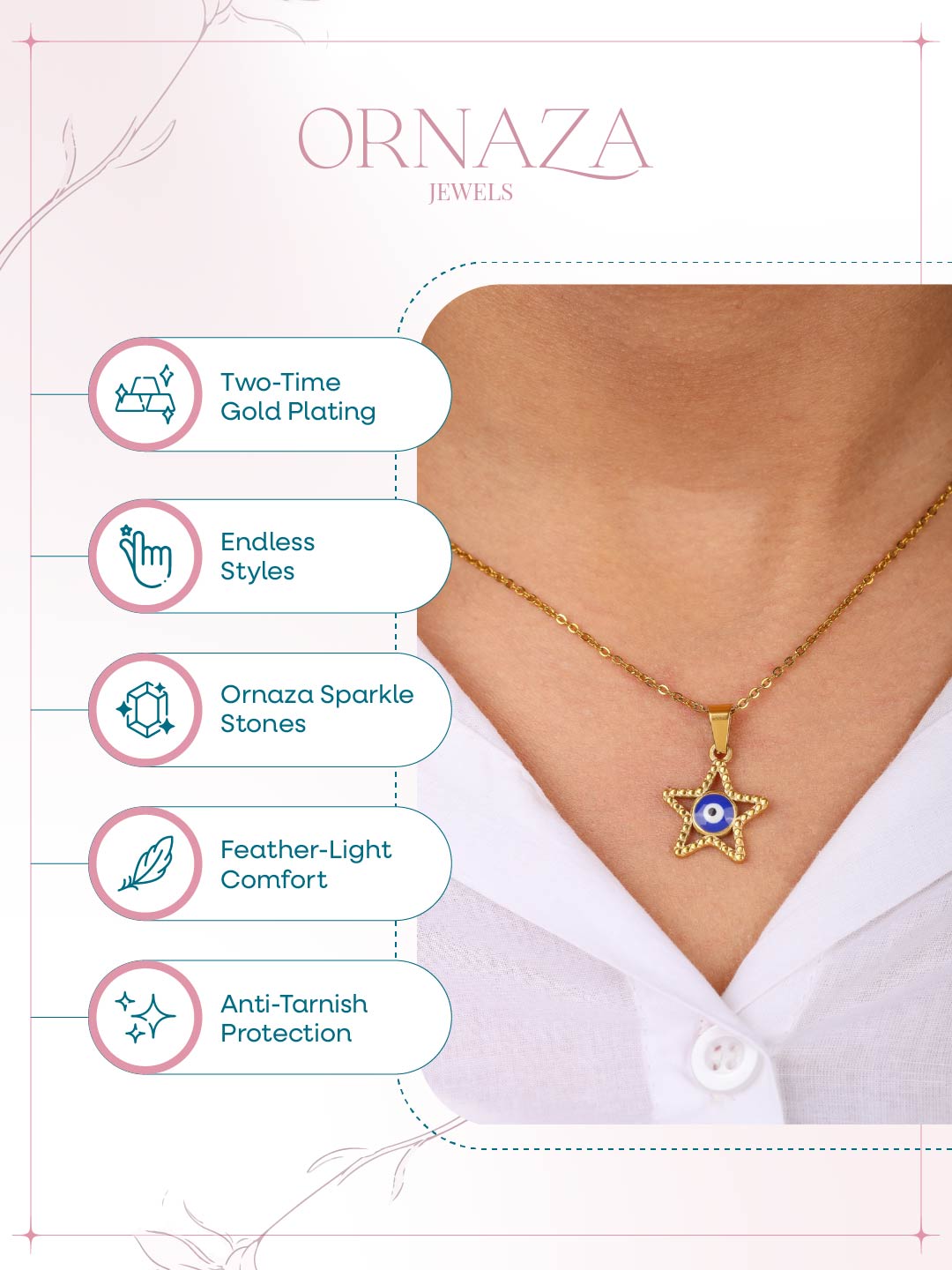 Star Evil Eye Necklace