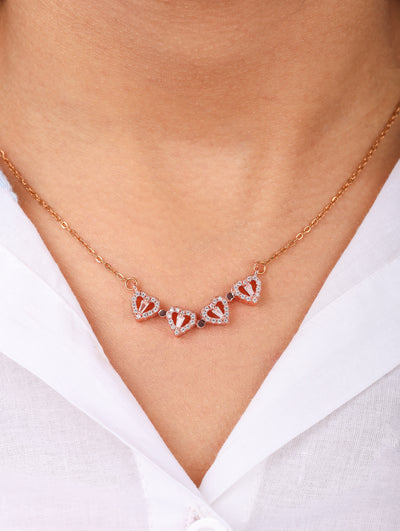Rose Gold Clover Necklace