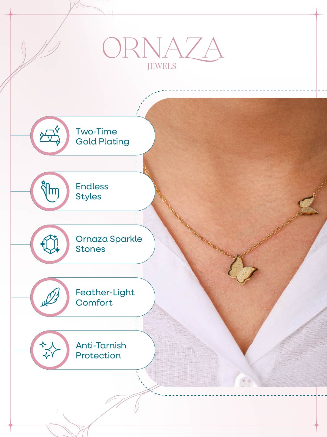 Dual Butterfly Necklace
