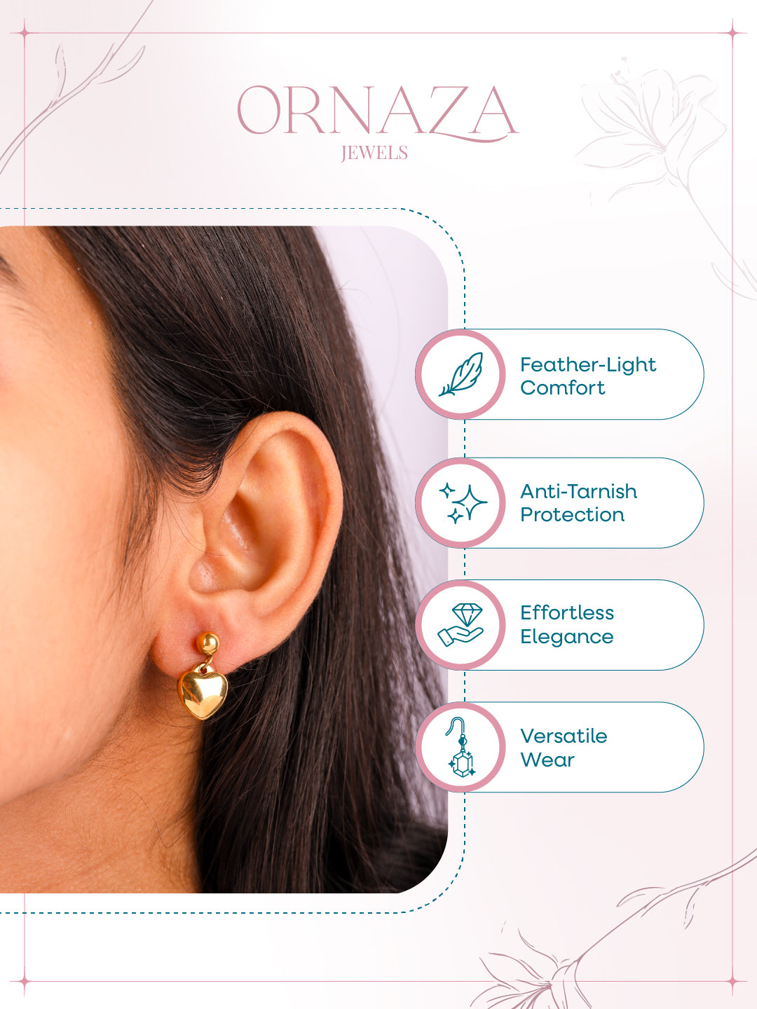 Heart Charm Earrings