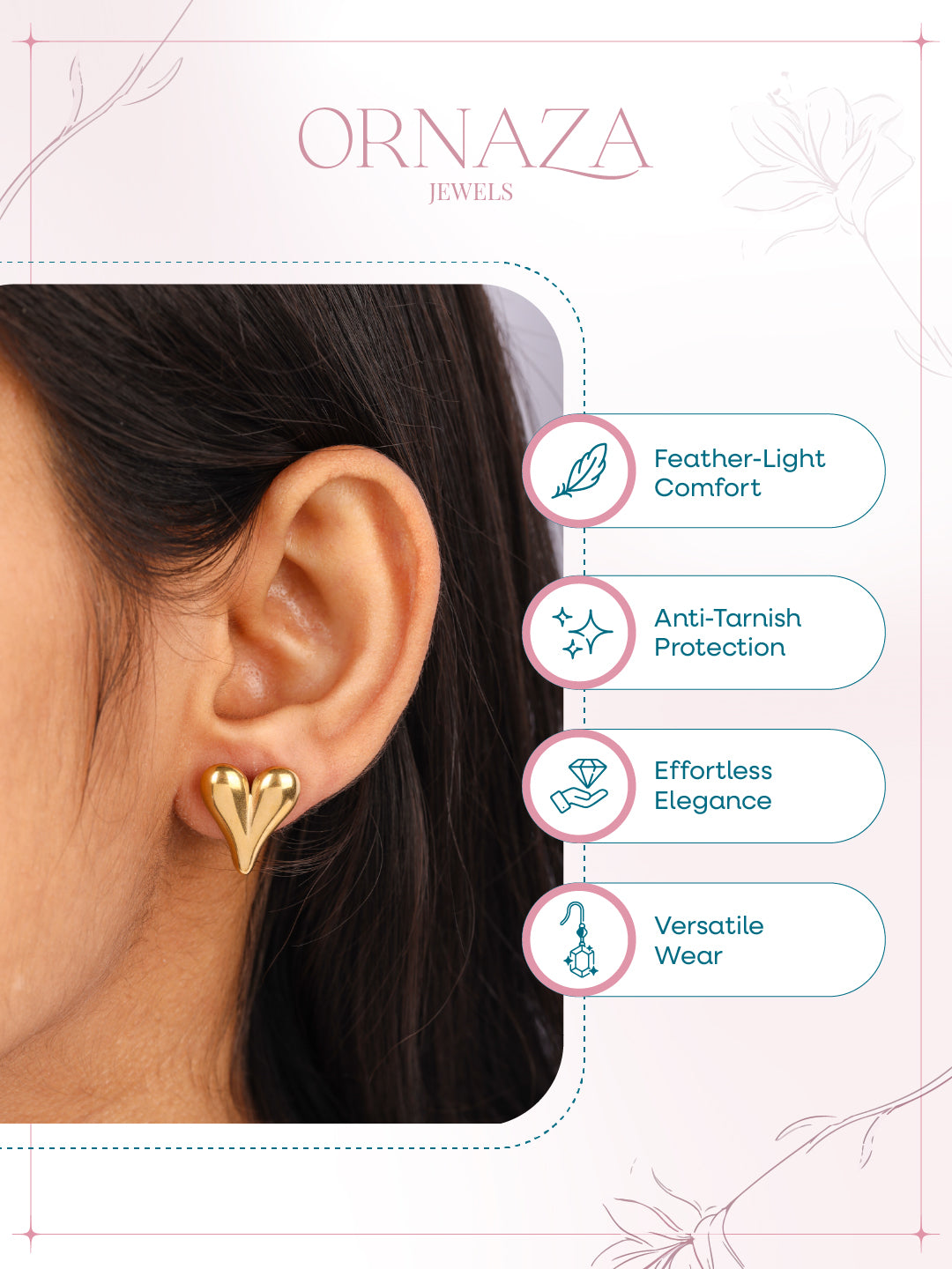 Bold Heart Earrings