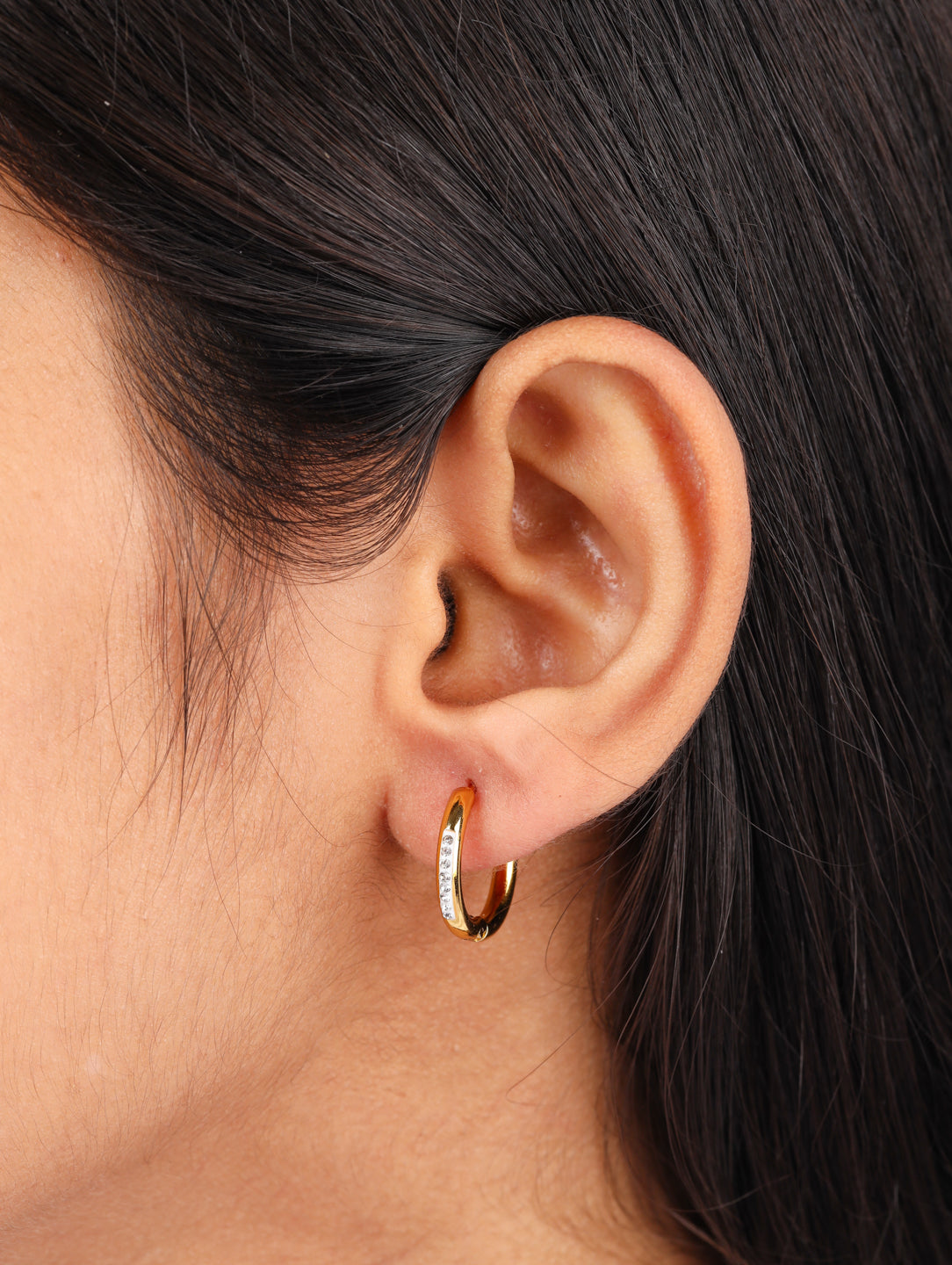 Petite Sparkle Gold Hoops