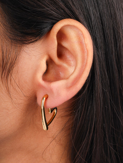 Twisted Gold Hoops