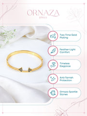 Gold CZ Line Bracelet