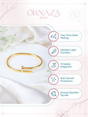 Golden Nail Bracelet