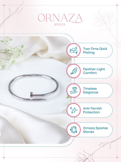 Silver Nail Bracelet
