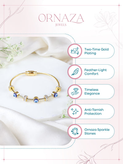Evil Eye Cable Bracelet