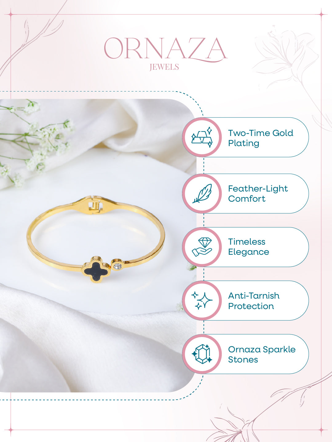 Black Clover Charm Bracelet