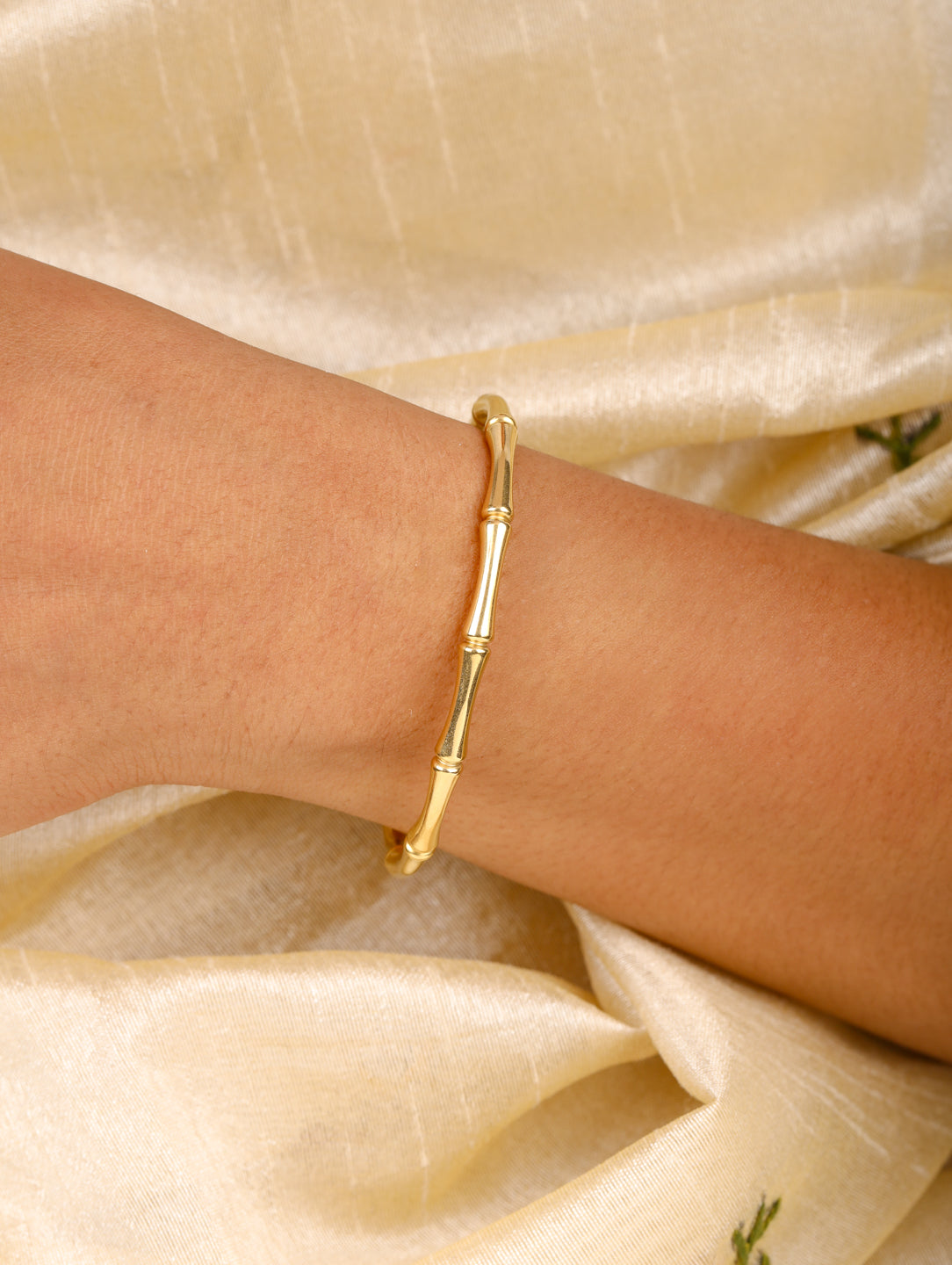 Golden Bamboo Cuff Bracelet