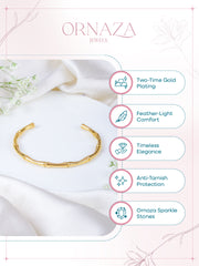 Golden Bamboo Cuff Bracelet