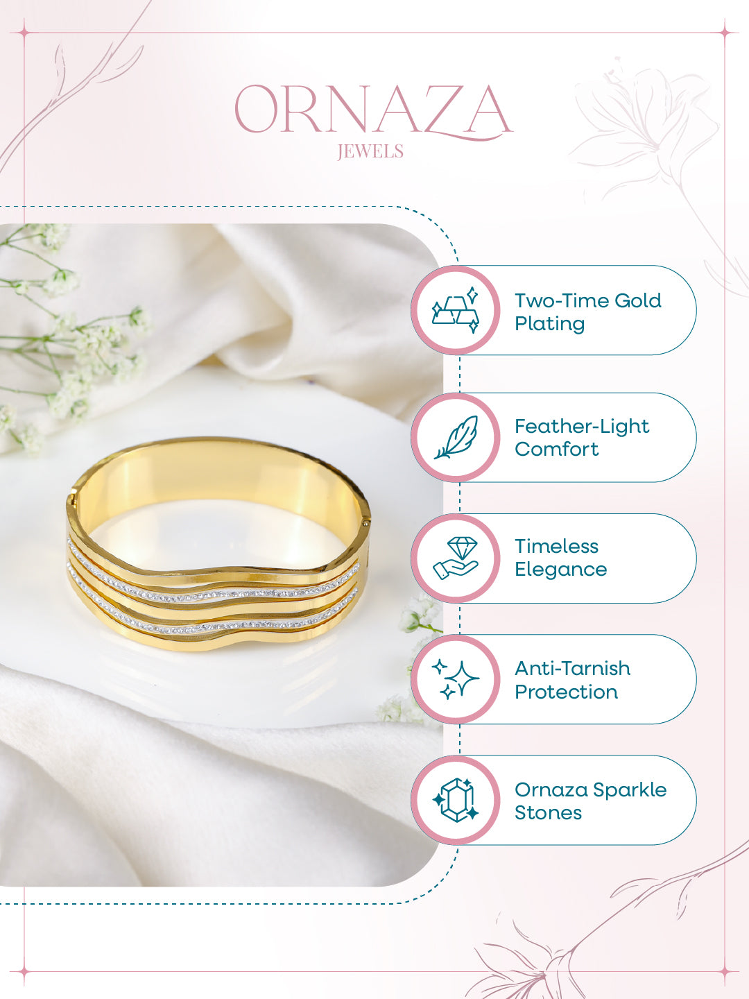 Golden Wave Bracelet