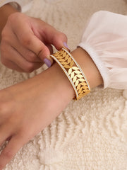 Golden Petal Cutwork Bracelet