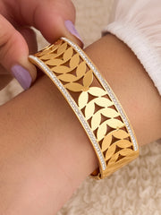 Golden Petal Cutwork Bracelet