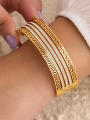 Golden Maze Stripe Bracelet