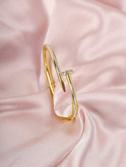 Gold Nail Charm Bracelet