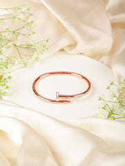 Rose Gold Nail Charm Bracelet
