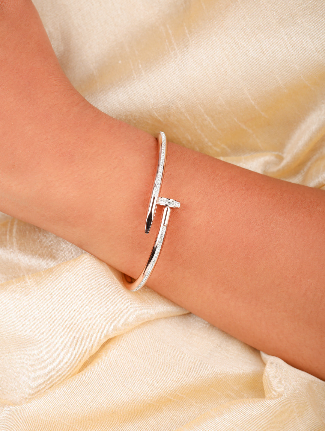 Rose Gold Nail Charm Bracelet