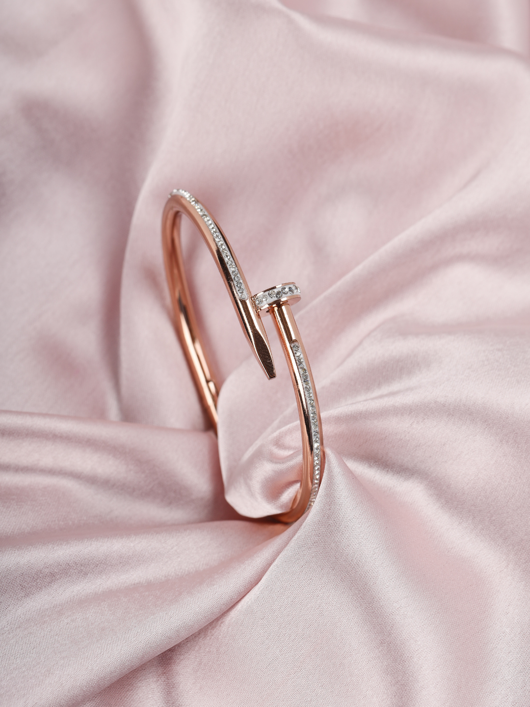 Rose Gold Nail Charm Bracelet