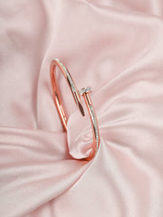 Rose Gold Nail Charm Bracelet