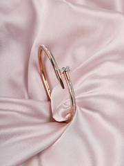 Rose Gold Nail Charm Bracelet