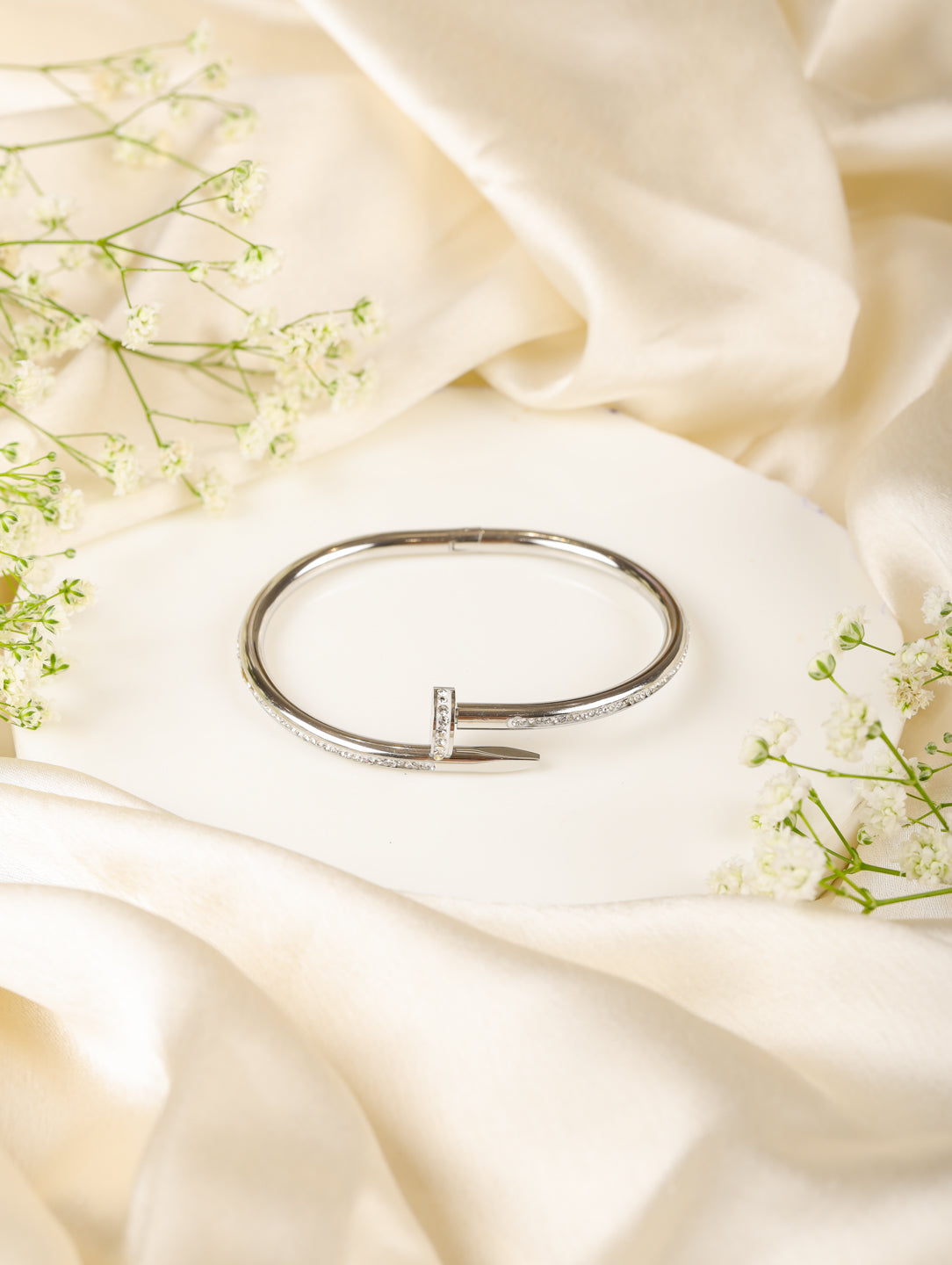 Silver Nail Charm Bracelet