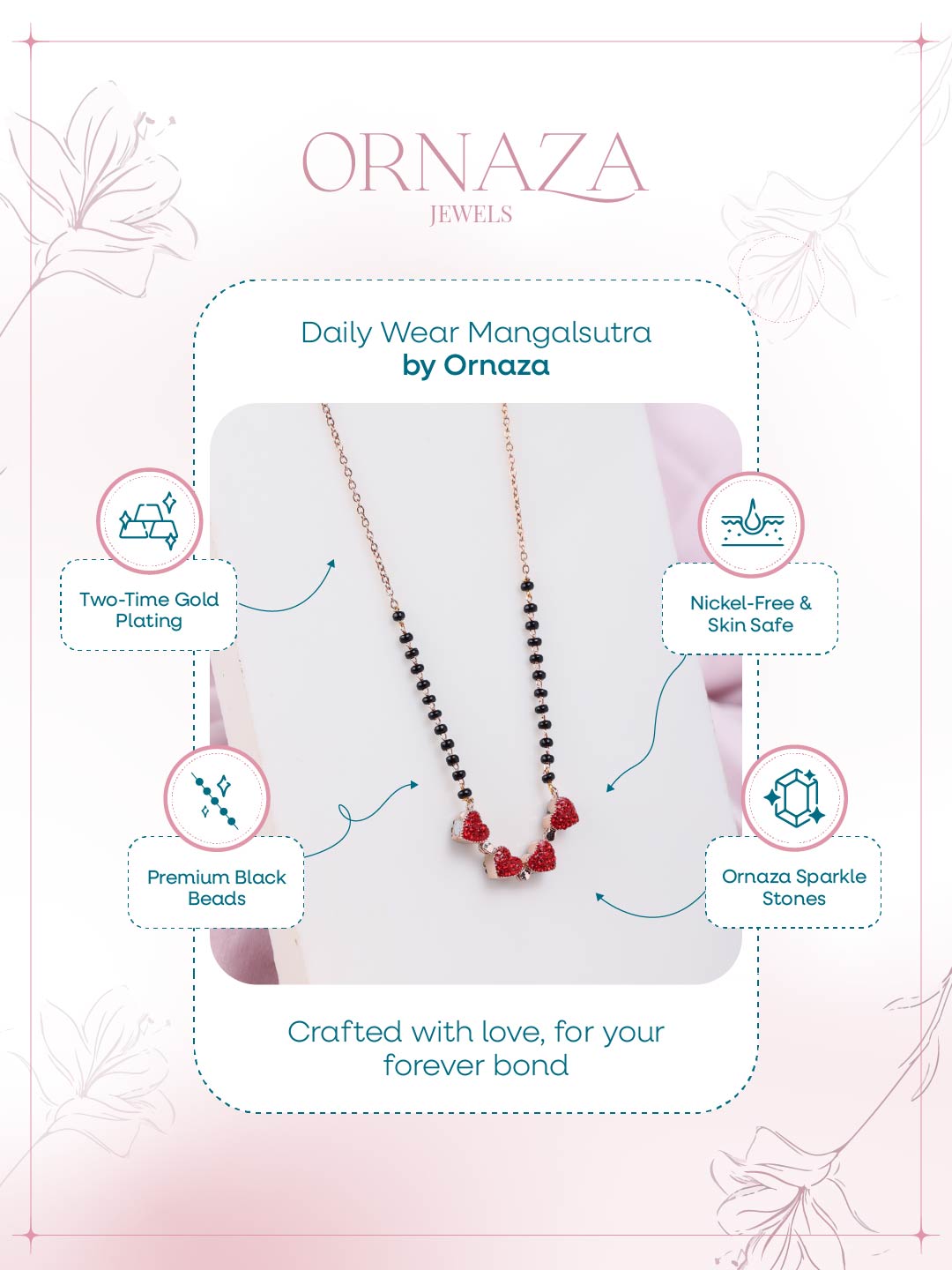 Red Hearts Mangalsutra