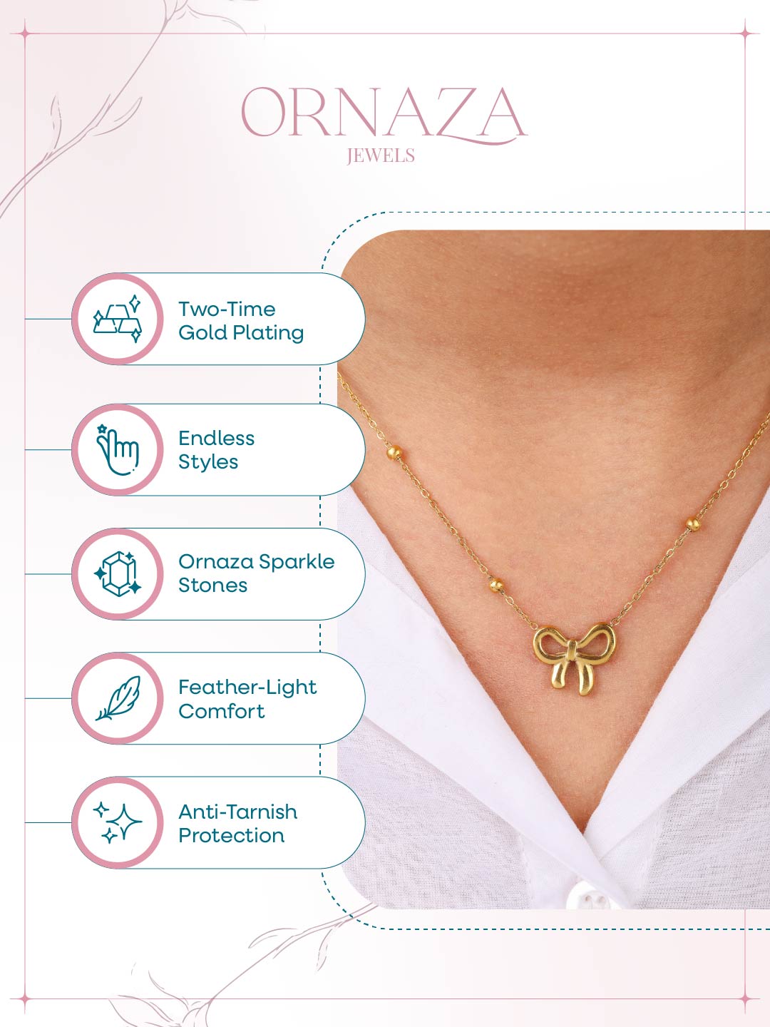Golden Bow Necklace