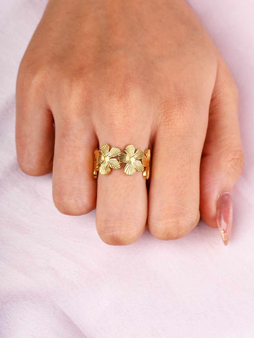 Golden Blossom Ring