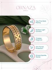 Golden Petal Cutwork Bracelet